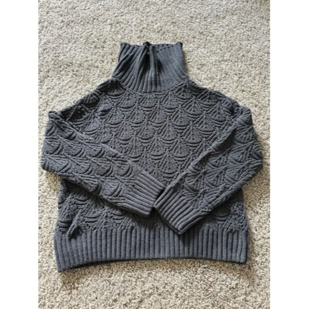 Next of Melrose Crowl Neck Gray Sweater Size Large Stretch Comfy Soft Lounge